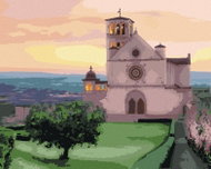 Zuty - Painting by Numbers - Basilica of St. Francis of Assisi, Italy (Ted Davis), 80X100 Cm, Pl - Painting by Numbers