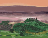 Zuty - Painting by Numbers - Villa Between the Fields (Ted Davis), 40X50 Cm, Canvas - Painting by Numbers