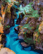 Zuty - Painting by Numbers - River And Rocks (Ted Davis), 80X100 Cm, Canvas+Frame - Painting by Numbers