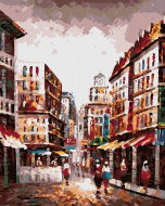 Zuty - Painting by numbers - Alley in Hong Kong, 80X100 Cm, Canvas - Painting by Numbers