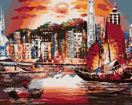 Zuty - Painting by Numbers - Hong Kong, 40X50 Cm, Canvas+Frame - Painting by Numbers