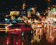 Zuty - Painting by Numbers - Illuminated Night City, 80X100 Cm, Canvas - Painting by Numbers