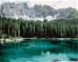 Zuty - Painting by Numbers - Lake With Mountains And Forest, 80X100 Cm, Canvas+Frame - Painting by Numbers