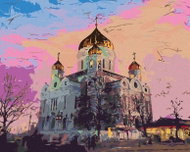 Zuty - Painting by Numbers - Cathedral of Christ the Saviour in Moscow, 80X100 Cm, Canvas - Painting by Numbers