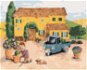 Zuty - Painting by Numbers - Woman Planting Flowers Near a House in Provence, 80X100 Cm, Canvas+Fram - Painting by Numbers