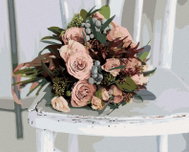 Zuty - Painting by Numbers - Bouquet of Roses on White Chair, 40X50 Cm, Canvas+Frame - Painting by Numbers