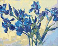 Zuty - Painting by Numbers - Irises on Light Background, 80X100 Cm, Canvas+Frame - Painting by Numbers