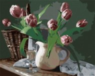 Zuty – Maľovanie Podľa Čísel – Tulipány V Džbánku, 80 × 100 cm, Plátno + Rám - Maľovanie podľa čísel