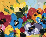 Zuty - Painting by Numbers - Mixed Coloured Flowers, 80X100 Cm, Canvas - Painting by Numbers