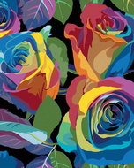 Zuty - Painting by Numbers - Coloured Roses, 40X50 Cm, Canvas+Frame - Painting by Numbers