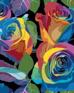 Zuty - Painting by Numbers - Coloured Roses, 40X50 Cm, Canvas - Painting by Numbers