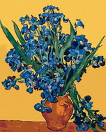 Zuty - Painting by Numbers - Irises on Yellow Ground After Van Gogh, 80X100 Cm, Canvas+Frame - Painting by Numbers