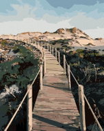 Zuty - Painting by Numbers - Wooden Footbridge in Sintra-Cascais Park, 80X100 Cm, Canvas - Painting by Numbers