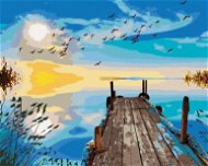 Zuty – Maľovanie Podľa Čísel – Ráno Na Móle Pri Jazere, 80 × 100 cm, Plátno + Rám - Maľovanie podľa čísel