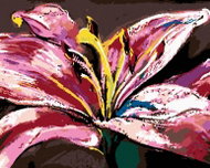 Zuty - Painting by Numbers - Large Pink Lily, 40X50 Cm, Canvas - Painting by Numbers