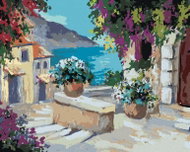 Zuty - Painting by Numbers - Stairs to the Sea, 40X50 Cm, Canvas - Painting by Numbers
