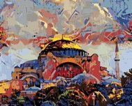 Zuty - Painting By Numbers - Hagia Sophia Museum In Istanbul, 40X50 Cm, Canvas+Frame - Painting by Numbers
