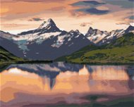 Zuty – Maľovanie Podľa Čísel – Východ Slnka Na Jazere Bachalpsee, 80 × 100 cm, Plátno + Rám - Maľovanie podľa čísel