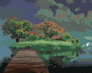 Zuty - Painting by Numbers - Bridge to the Realm of Dreams, 40X50 Cm, Canvas+Frame - Painting by Numbers