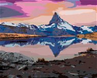 Zuty - Painting by Numbers - View of Lake Stellisee in Switzerland, 80X100 Cm, Canvas+Frame - Painting by Numbers