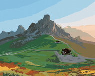 Zuty - Painting by Numbers - Dolomites, 80X100 Cm, Canvas - Painting by Numbers