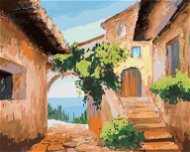 Zuty - Painting by Numbers - Little House by the Sea, 80X100 Cm, Canvas+Frame - Painting by Numbers