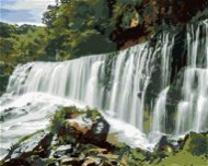 Zuty - Painting by Numbers - Waterfall In England, 80X100 Cm, Canvas+Frame - Painting by Numbers
