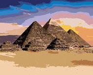 Zuty - Painting by Numbers - Egypt Pyramids, 80X100 Cm, Canvas - Painting by Numbers