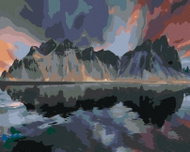 Zuty - Painting by Numbers - Mount Vestrahorn in Iceland, 40X50 Cm, Canvas - Painting by Numbers