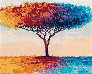 Zuty - Painting by Numbers - Colourful Tree, 80X100 Cm, Canvas+Frame - Painting by Numbers