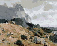 Zuty - Painting by Numbers - Rocky Landscape (Ivan Shishkin), 80X100 Cm, Canvas - Painting by Numbers