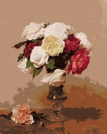 Zuty - Painting by Numbers - Vase With Roses (Henri Fantin-Latour), 80X100 Cm, Canvas - Painting by Numbers