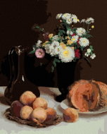 Zuty - Painting by numbers - Still life with decanter, flowers and fruit (Henri Fantin-Latour), 80X1 - Painting by Numbers