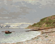 Zuty - Painting by Numbers - La Pointe De La Heve, Sainte-Adresse (Claude Monet), 80X100 Cm, Canvas - Painting by Numbers