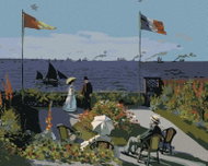 Zuty - Painting by Numbers - Garden in Sainte-Adresse (Claude Monet), 40X50 Cm, Canvas+Frame - Painting by Numbers