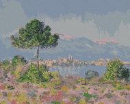 Zuty - Painting by Numbers - Antibes Looking from the Plateau Notre-Dame (Claude Monet), 80X100 Cm,  - Painting by Numbers