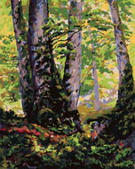 Zuty - Painting by Numbers - Three Beeches (Paul Ranson), 80X100 Cm, Canvas - Painting by Numbers