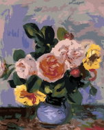 Zuty - Painting by Numbers - Roses in a Vase (Pierre-Auguste Renoir), 40X50 Cm, Canvas - Painting by Numbers