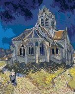 Zuty - Painting By Numbers - Church In Auvers (Vincent Van Gogh), 80X100 Cm, Canvas - Painting by Numbers