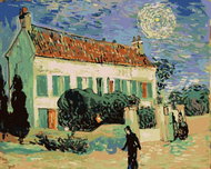 Zuty - Painting by Numbers - White House at Night (Vincent Van Gogh), 40X50 Cm, Canvas - Painting by Numbers