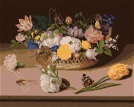 Zuty - Painting by Numbers - Still Life of Flowers (Ambrosius Bosschaert), 80X100 Cm, Canvas+Frame - Painting by Numbers