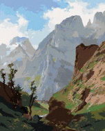 Zuty - Painting by Numbers - Peaks of Europe (Carlos De Haes), 80X100 Cm, Canvas - Painting by Numbers
