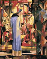 Zuty - Painting by Numbers - Large Bright Window (August Macke), 80X100 Cm, Canvas+Frame - Painting by Numbers