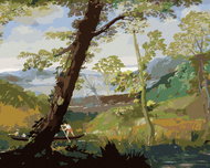 Zuty - Painting by Numbers - Riverscape (Annibale Carracci), 40X50 Cm, Canvas+Frame - Painting by Numbers