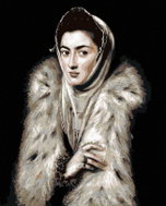 Zuty - Painting by Numbers - Lady With Fur Collar (El Greco), 80X100 Cm, Canvas+Frame - Painting by Numbers