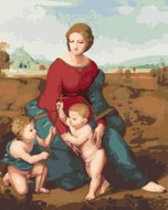 Zuty - Painting by Numbers - Madonna in Green (Raffaello Santi), 80X100 Cm, Canvas - Painting by Numbers