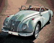 Zuty - Painting by Numbers - Green Audi Car, 80X100 Cm, Canvas - Painting by Numbers