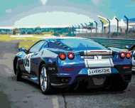 Zuty - Paint By Numbers - Sports Blue Car Ferrari, 80X100 Cm, Canvas - Painting by Numbers