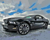 Zuty - Paint By Numbers - Sports Black Car, 40X50 Cm, Canvas - Painting by Numbers