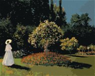 Zuty - Painting by Numbers - Woman in the Garden (Claude Monet), 80X100 Cm, Canvas+Frame - Painting by Numbers